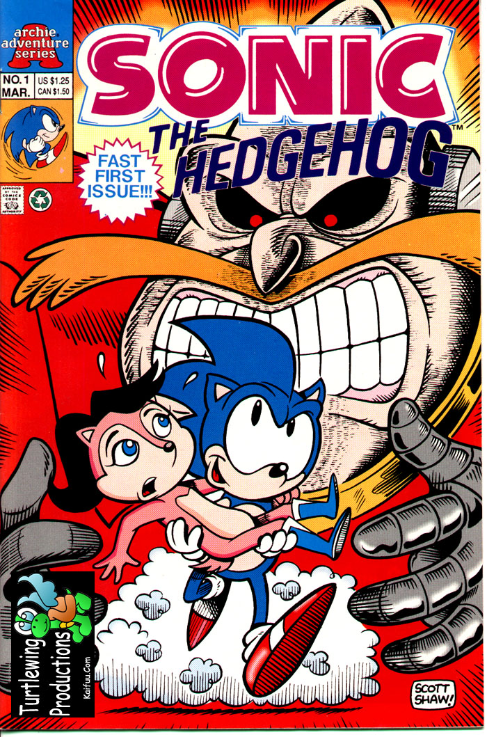 Sonic - Archie Adventure Series March 1993 Cover Page